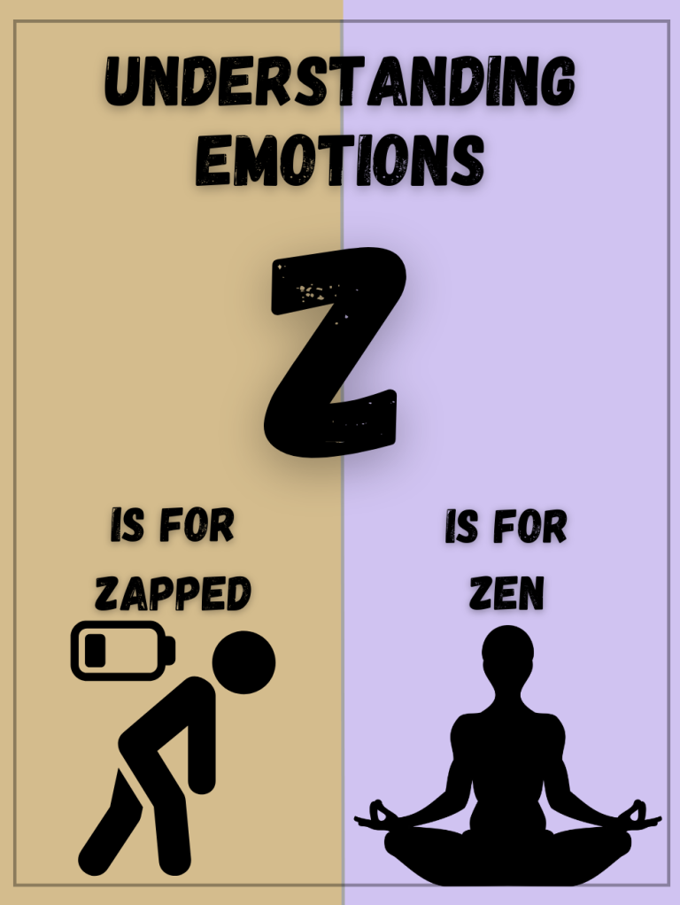 Illustration showing "Z" for "Zapped" and "Z" for "Zen" with corresponding icons.