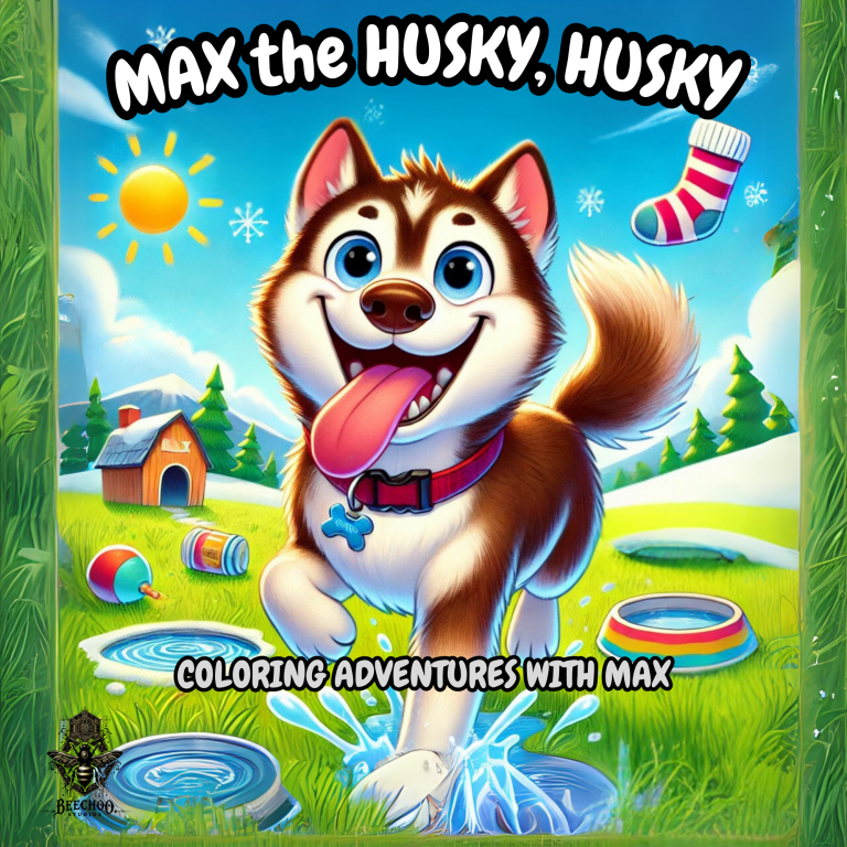 MAX the HUSKY, Husky | Coloring Adventures | Kids Story | Coloring Book | Childrens Story: Coloring Adventures With Max